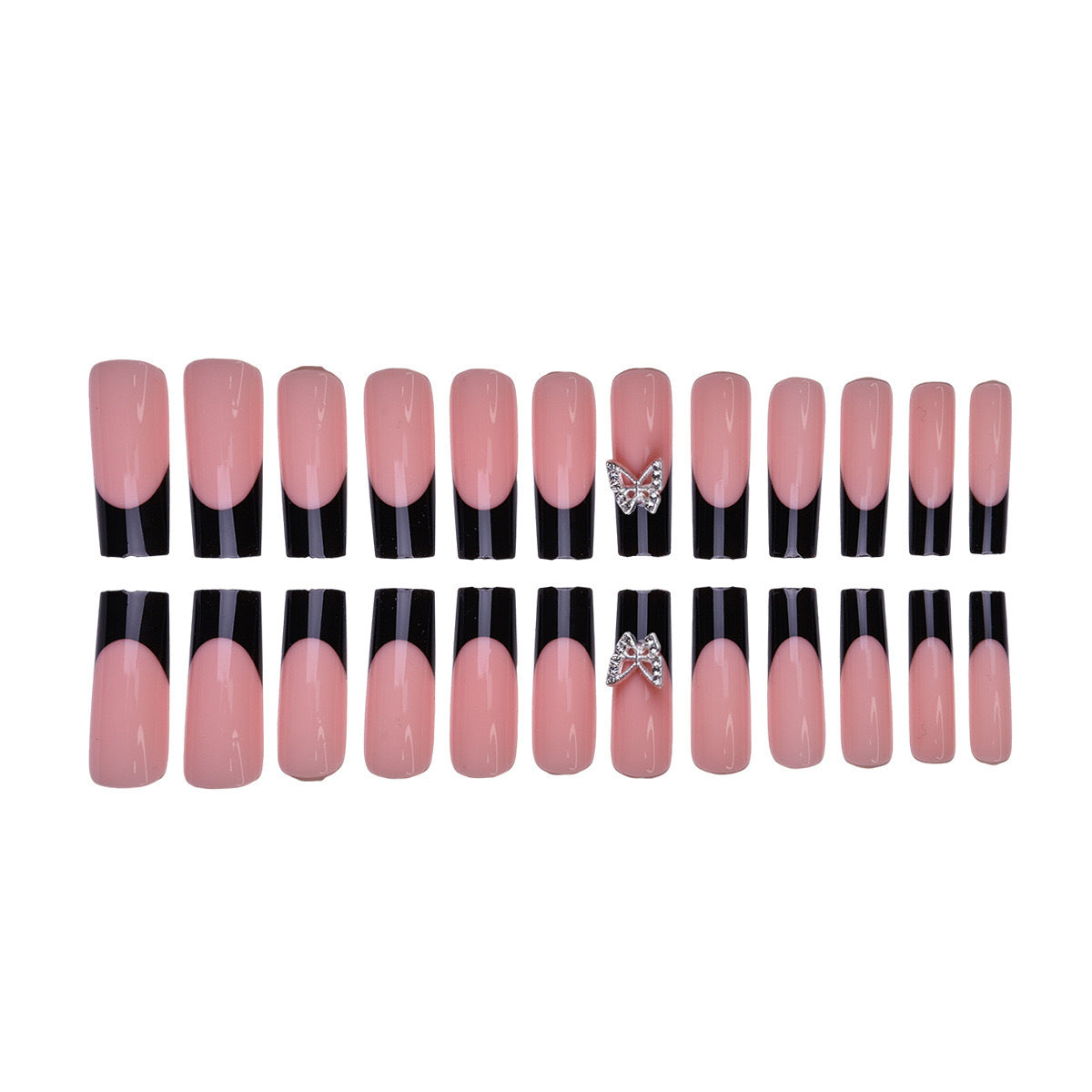 Kunstnagelset mit eleganten Schmetterlingsakzenten Brehn