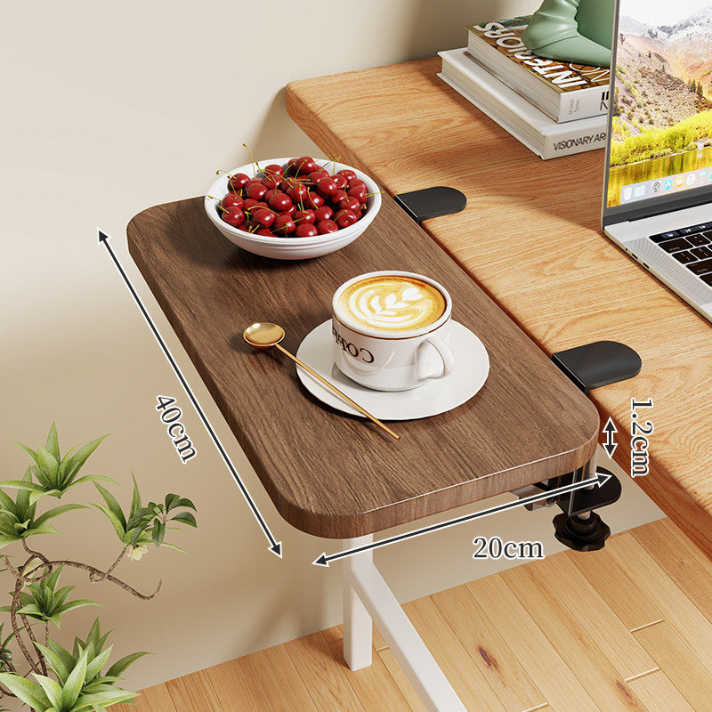 Clamp-On Erweiterbarer Schreibtisch-Seitentischregal mit breiter glatter Oberfläche und schlanker verstellbarer Klammer