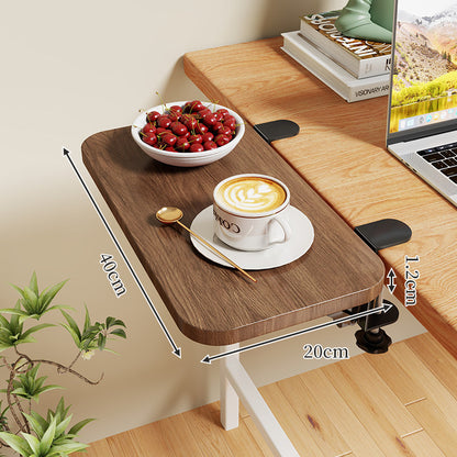 Clamp-On Erweiterbarer Schreibtisch-Seitentischregal mit breiter glatter Oberfläche und schlanker verstellbarer Klammer