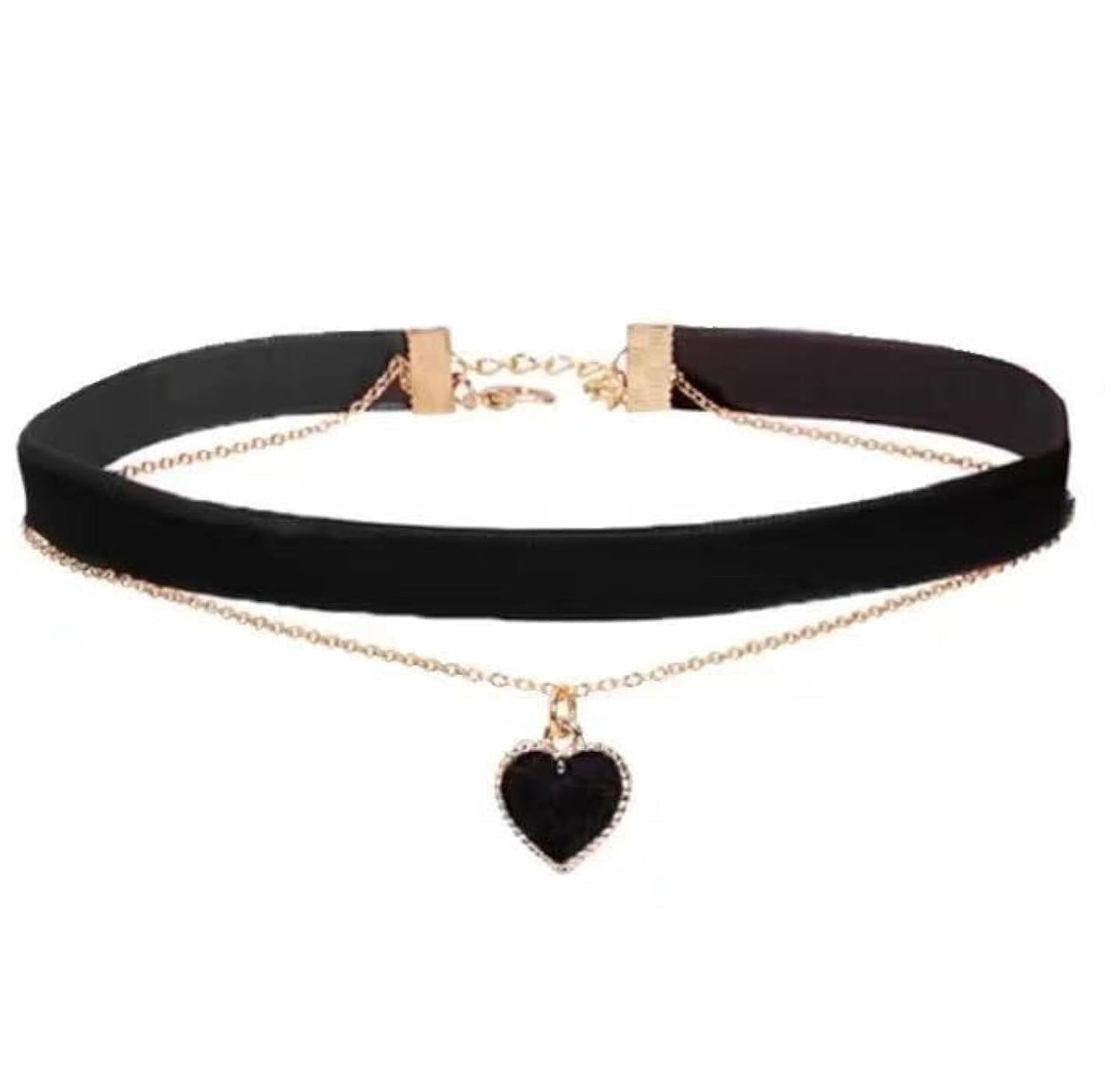 Velvet Heart Charm Choker Brehn