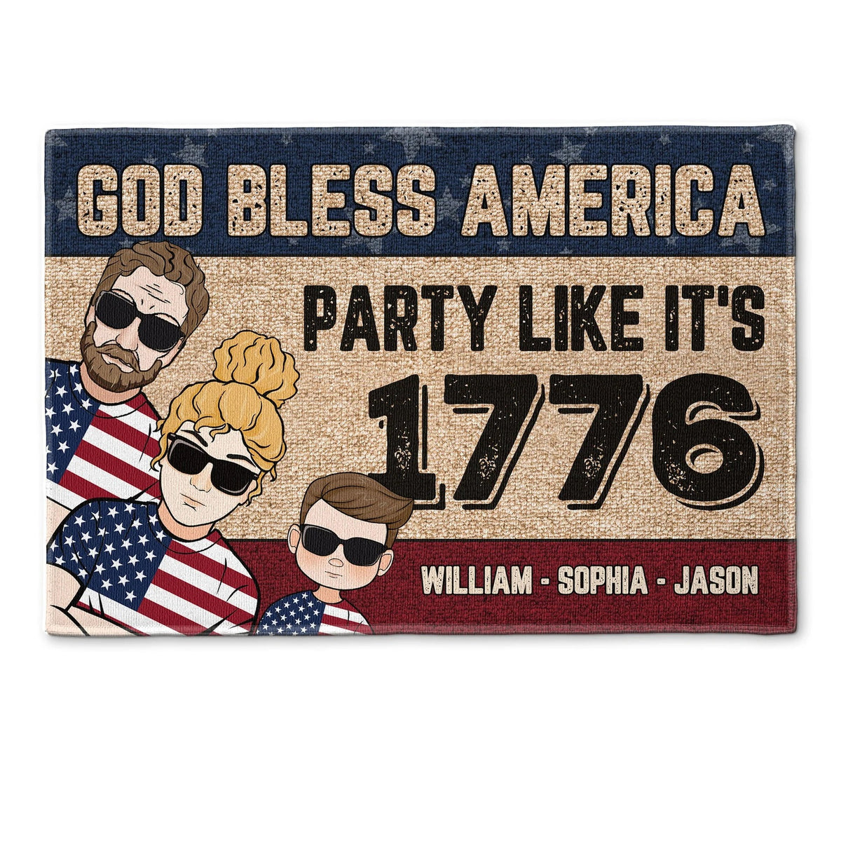 American Flag-Themen Fußmatte