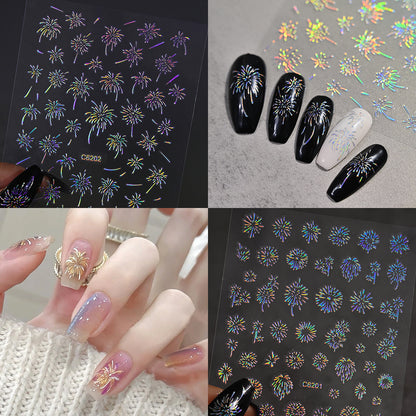 Dekorative Nagelkunst Aufkleber Set