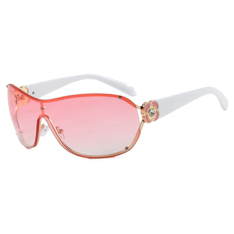 Modische Sonnenbrille mit Floralem Detail Brehn