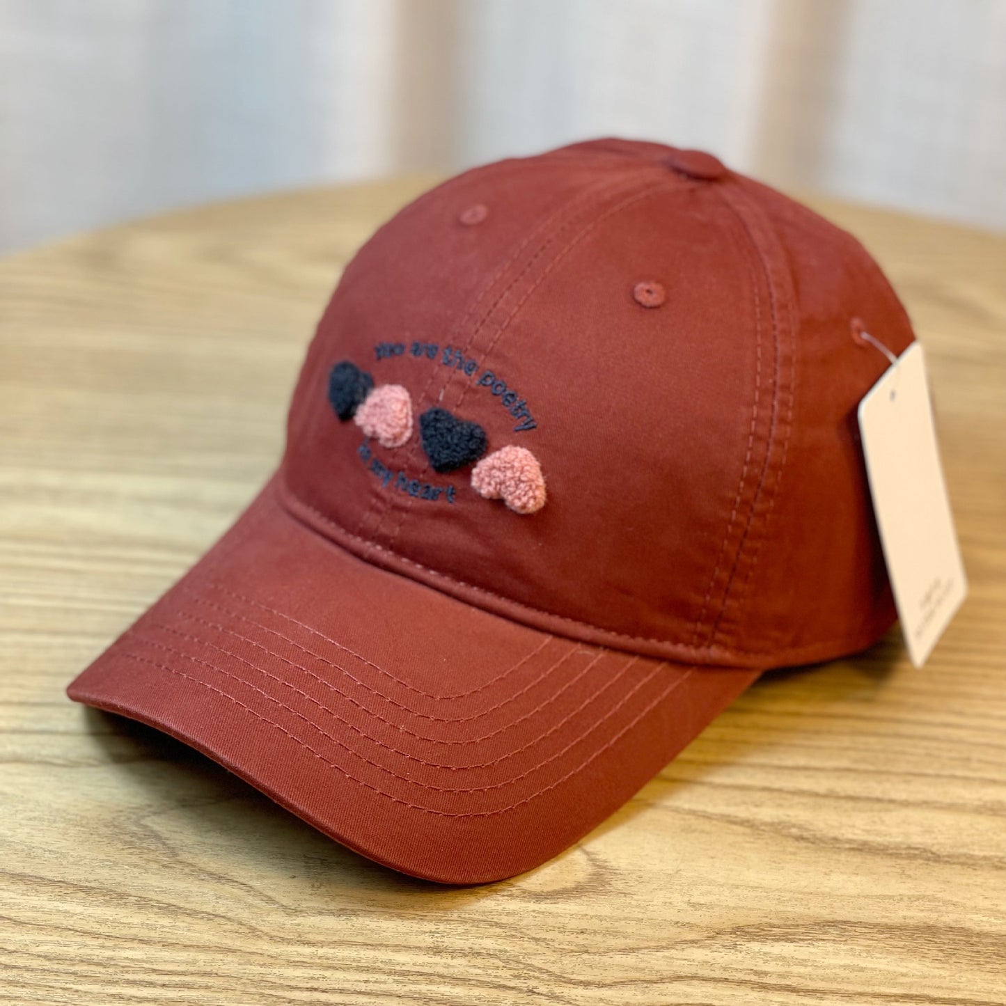 Damen bestickte Herzmotiv Baseballkappe Brehn