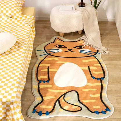 Cartoon Katzenförmiger Teppich