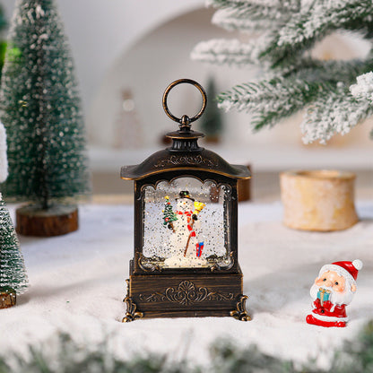 Lichterlaterne mit Schneeszenen Brehn