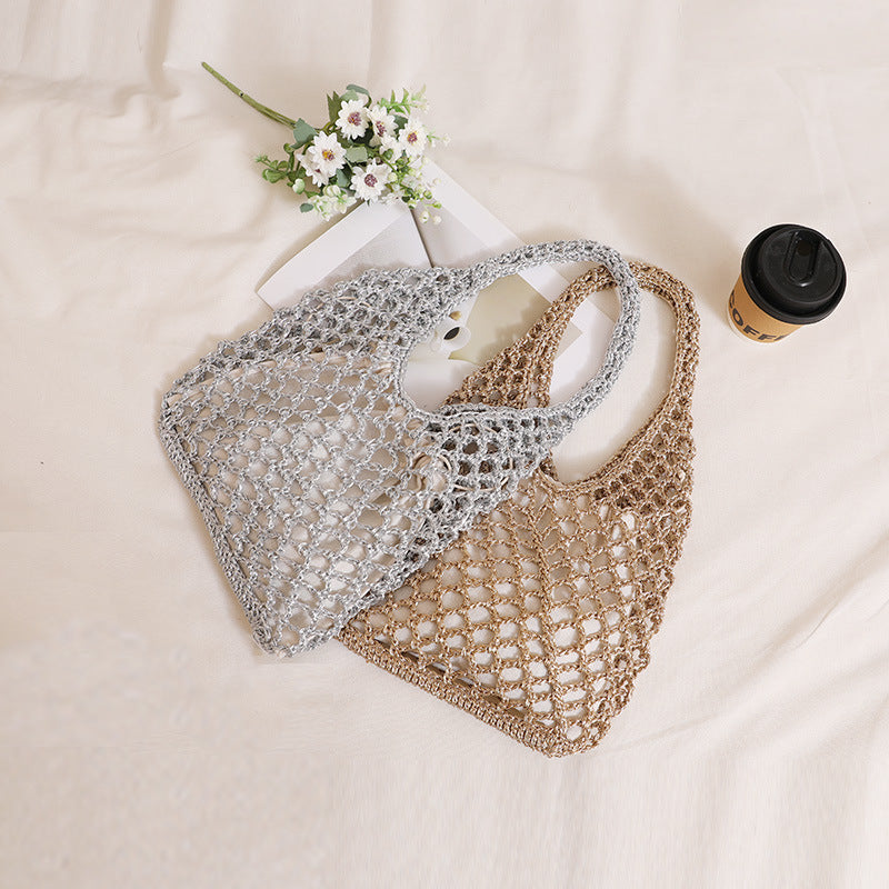 Damen Henkeltasche aus handgeknüpftem Naturmaterial Brehn