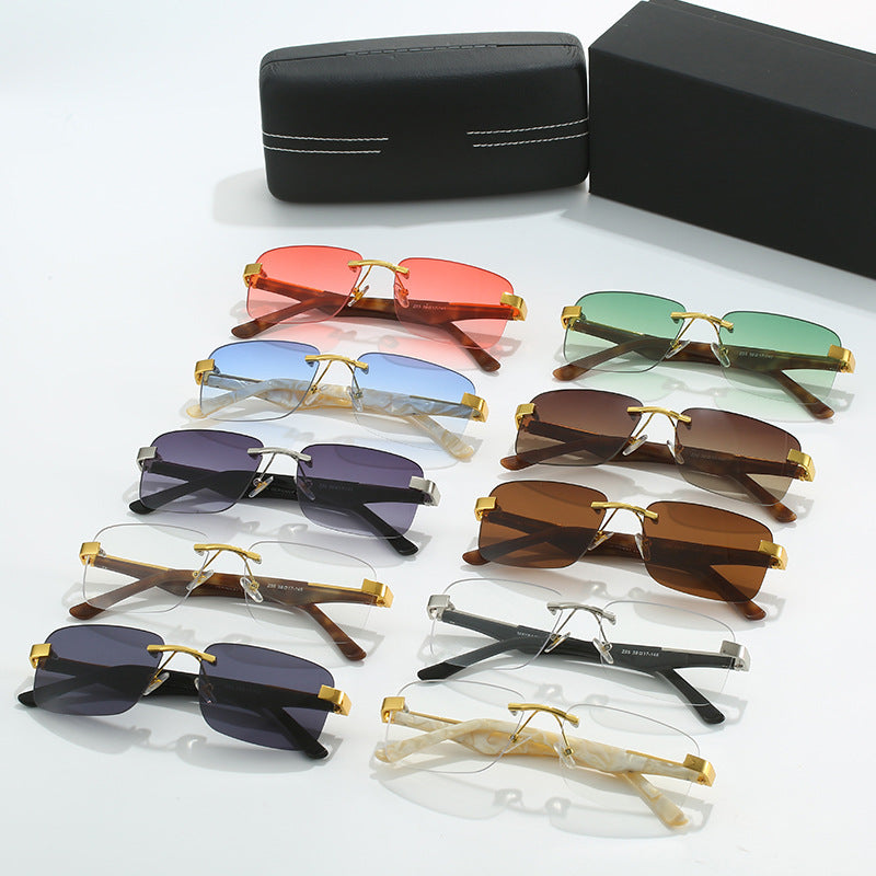 Damen modische Halbrahmenbrille mit elegantem Metall- und Kunststoffmix Brehn