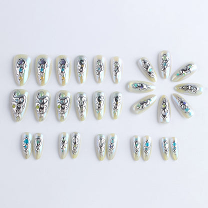 Dekoratives Press-On Nagelset Brehn