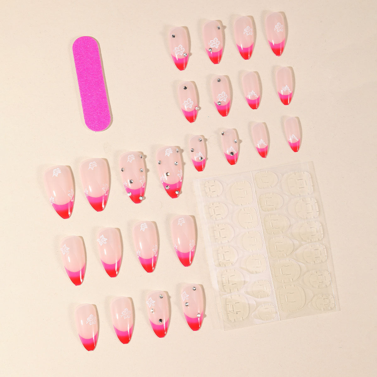Künstlerische Ombre Nagelverlängerungen Brehn