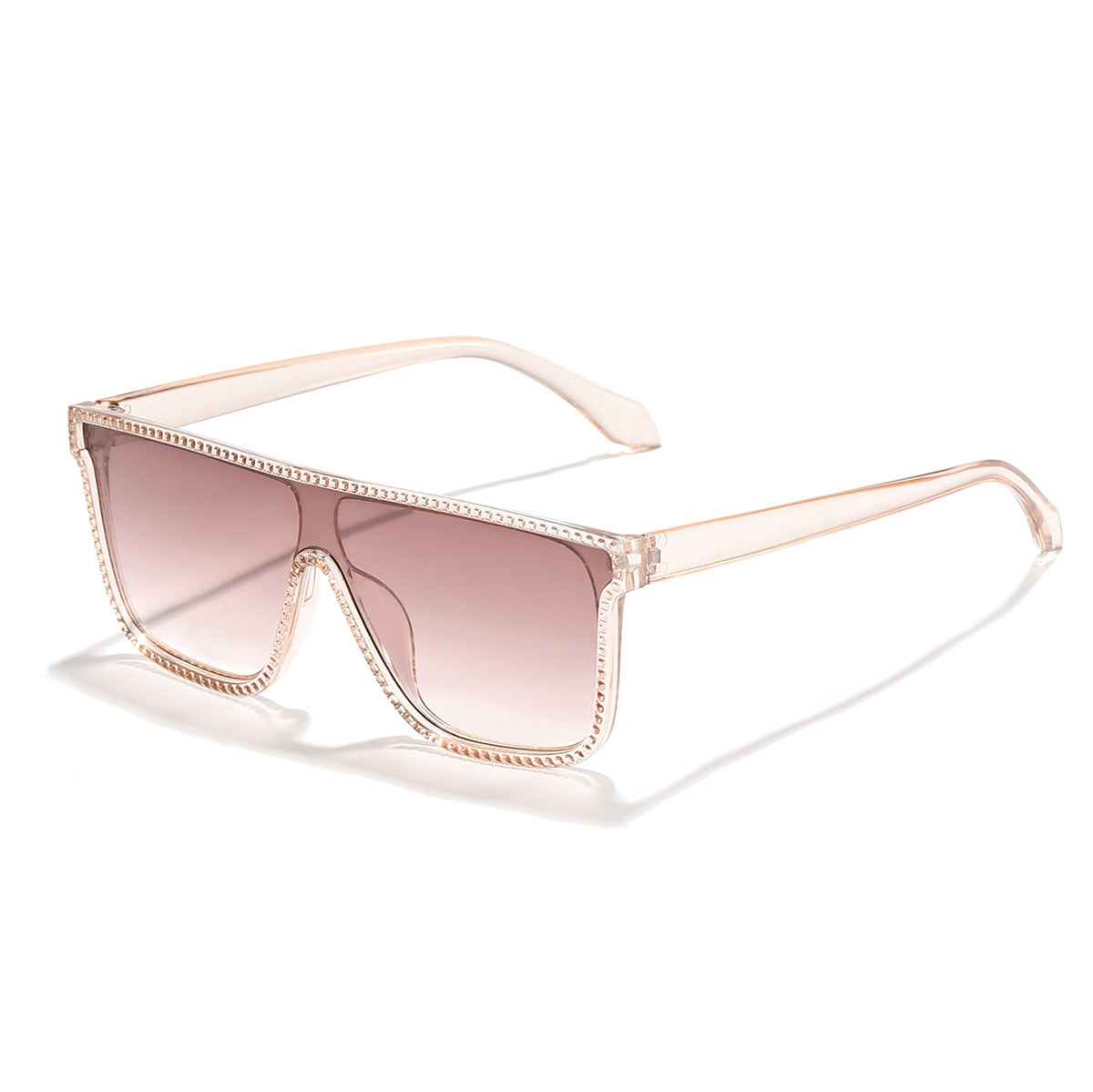 Damen futuristische Mode-Sonnenbrille mit breitem Rahmen und kontrastierenden Gläsern Brehn