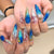 Künstlerische Lange Stiletto Nagelverlängerungen Brehn