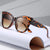 Damen extravagante Cat-Eye-Sonnenbrille mit verspiegelten Gläsern Brehn