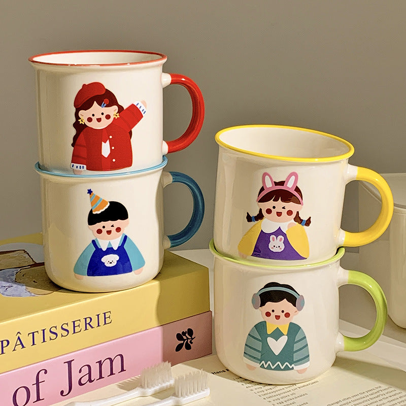 Keramiktasse mit Verspieltem Illustrationsdesign Brehn