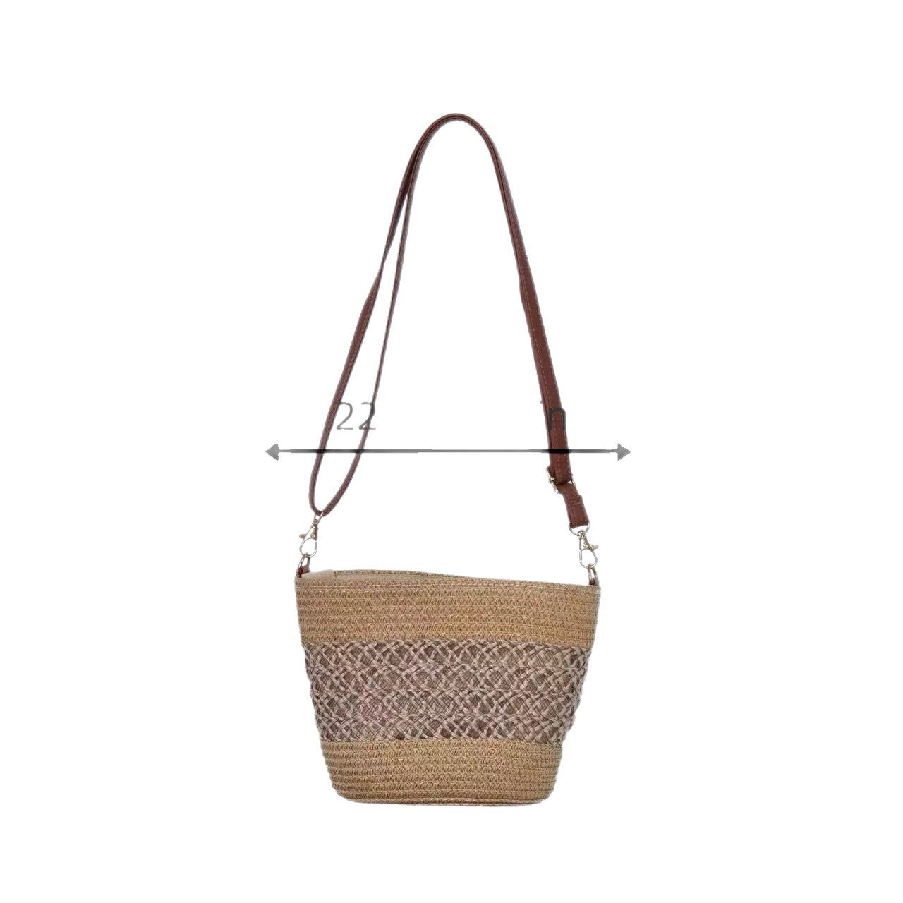 Schultertasche mit Raffinierten Häkel- Sowie Lederakzenten Brehn