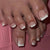 Kunstvolle Fußnagelkunst mit elegantem French-Tip Design Brehn