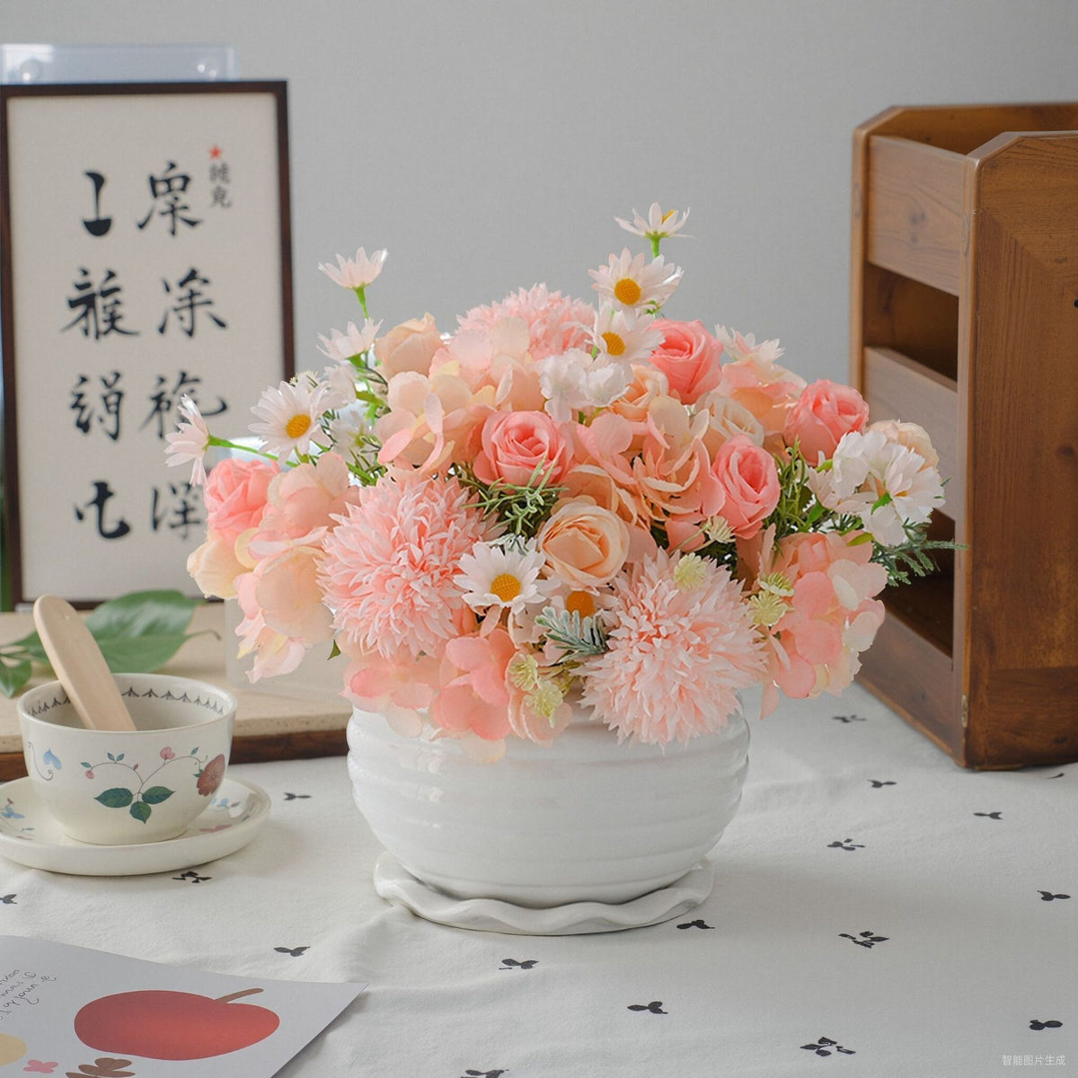 Lebendige künstliche Blumenarrangement