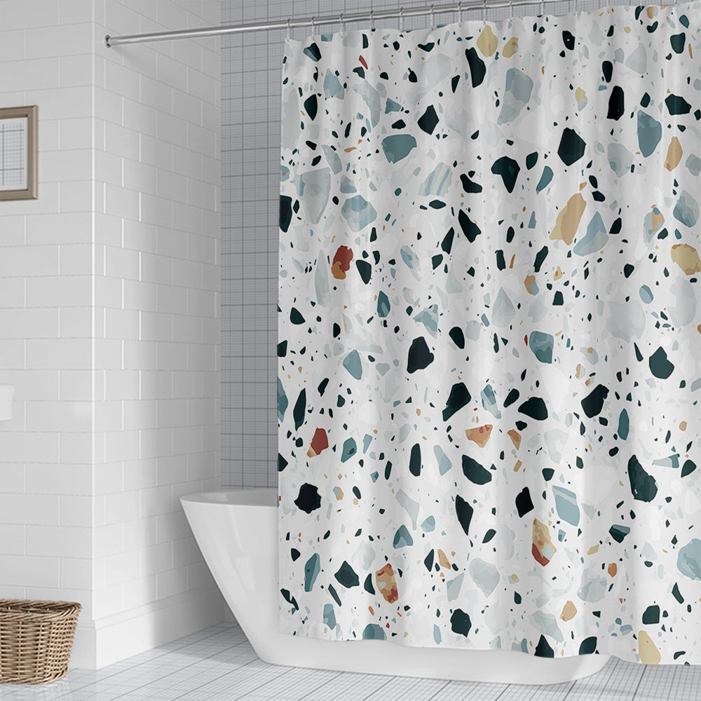 Stylische Terrazzo-Print-Duschvorhang Brehn