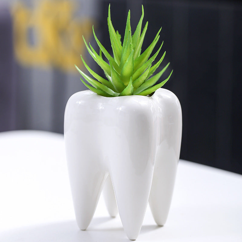 Kreativer zahnförmiger Blumentopf Brehn