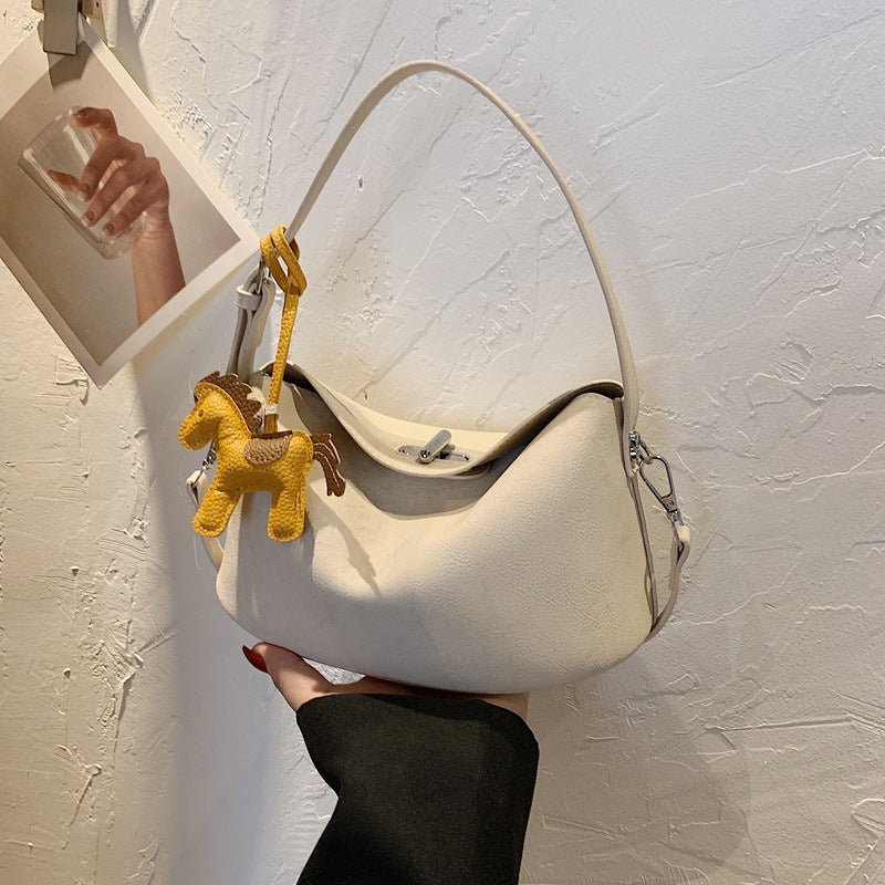 Elegante Soft-Suede Schultertasche Brehn