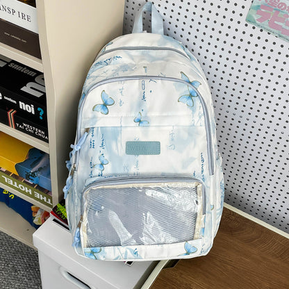 Künstlerischer Floral Print Rucksack