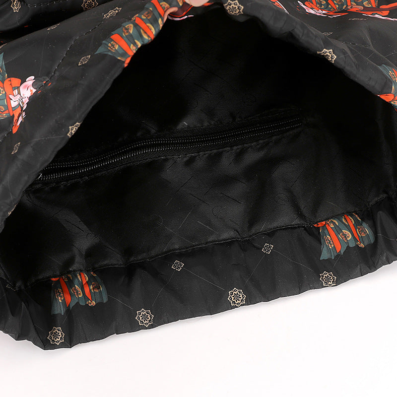 Fun Cartoon Print Drawstring Rucksack Brehn