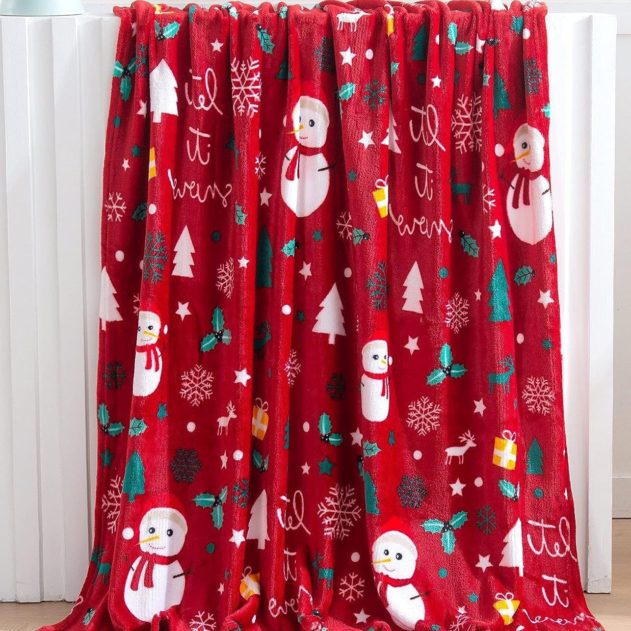 Festliche Santa-Themen Plüsch-Fleece-Decke