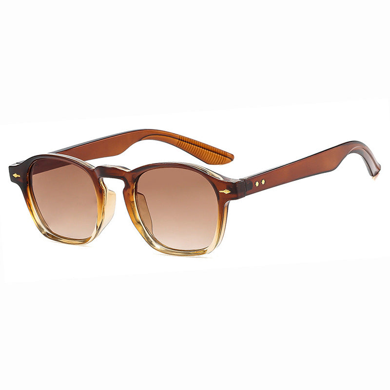 Damen modische rechteckige Brille mit transparentem Rahmen Brehn
