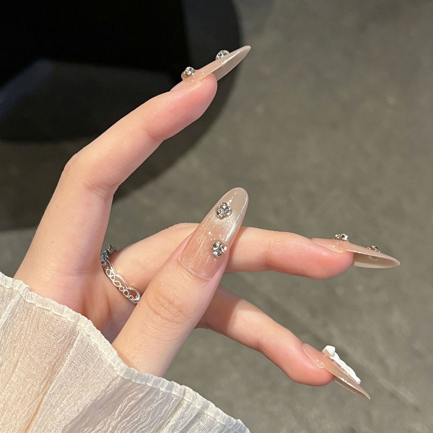 Dekorative Strass-Beschichtete Druck-Nagelverlängerungen Brehn