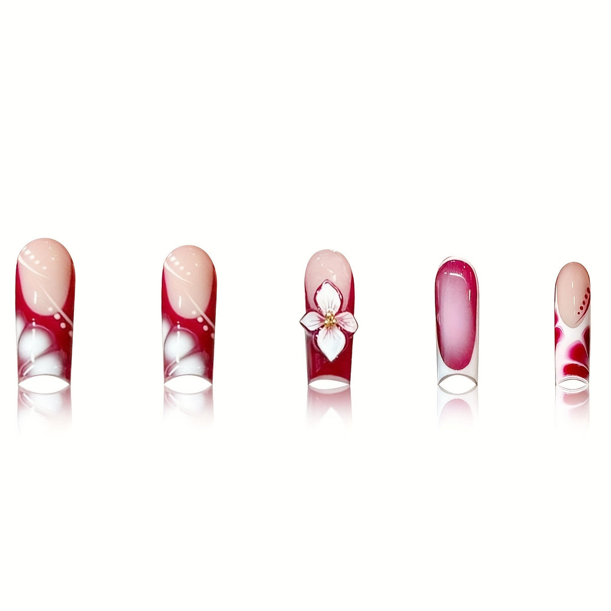 Elegante florale Nagelverlängerungen Brehn