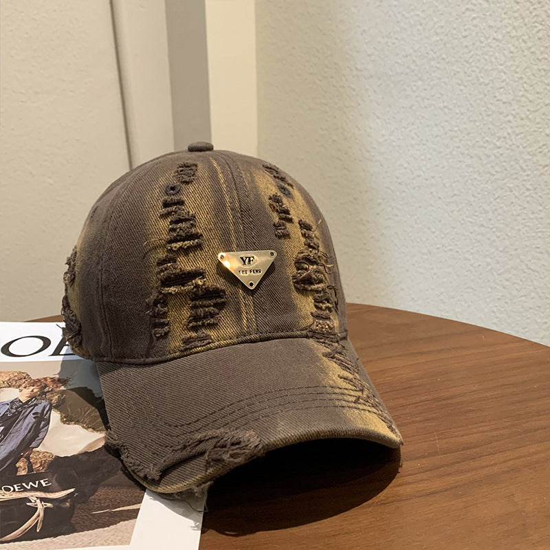 Damen Destroyed Denim Baseball Cap Brehn 1784084082