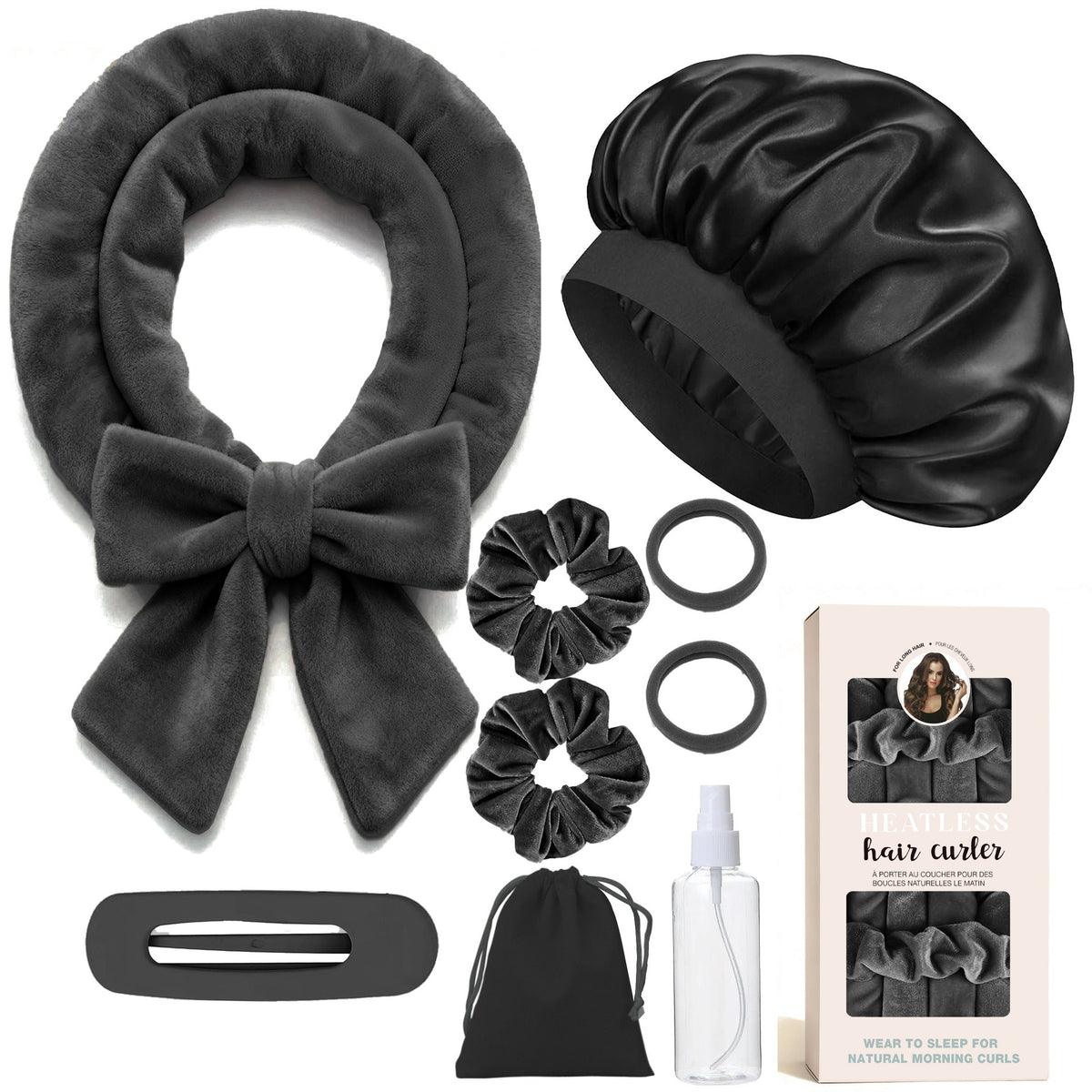 Hitzefreies Satin-Haarlocken-Set
