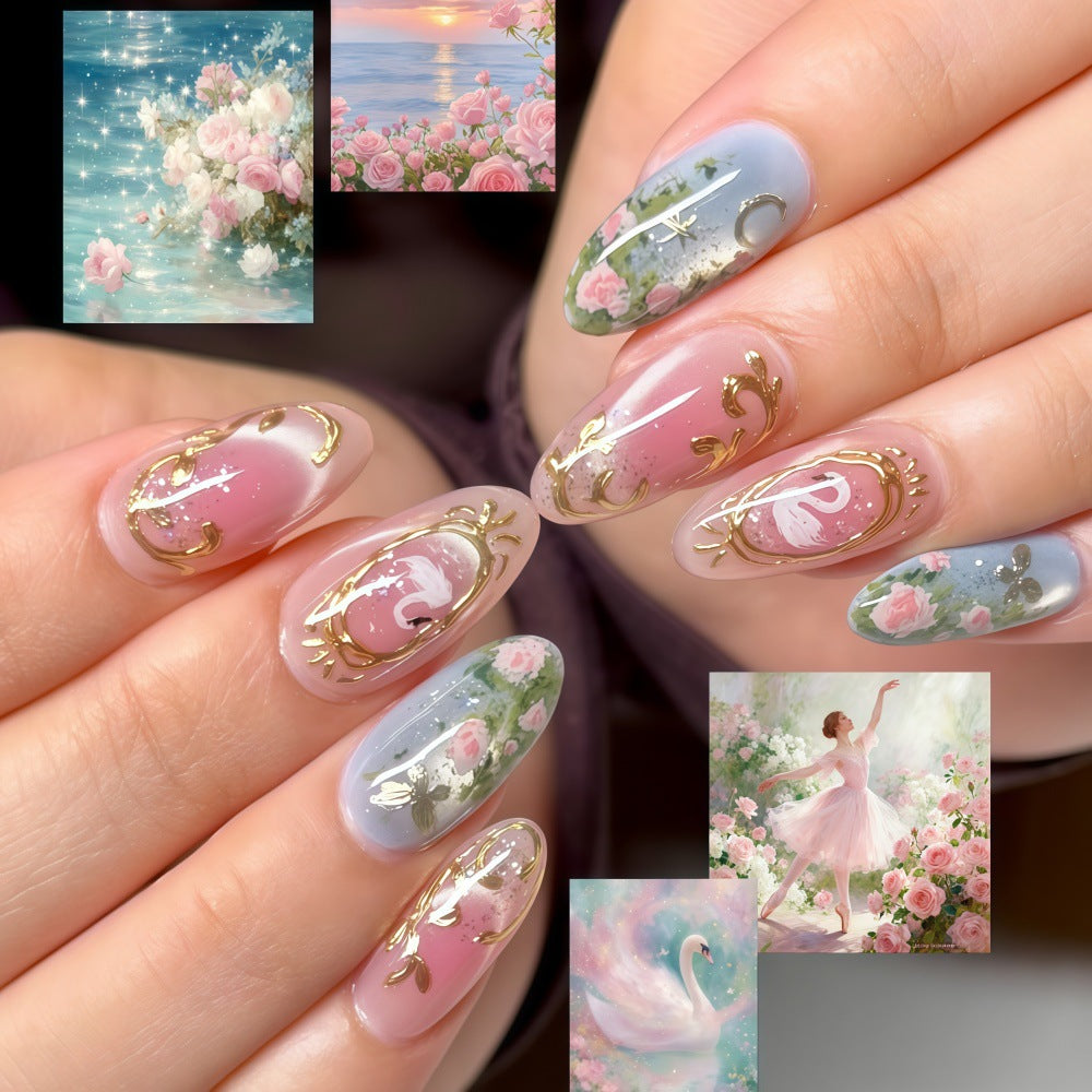 Elegante und verspielte Kunstnägel Brehn