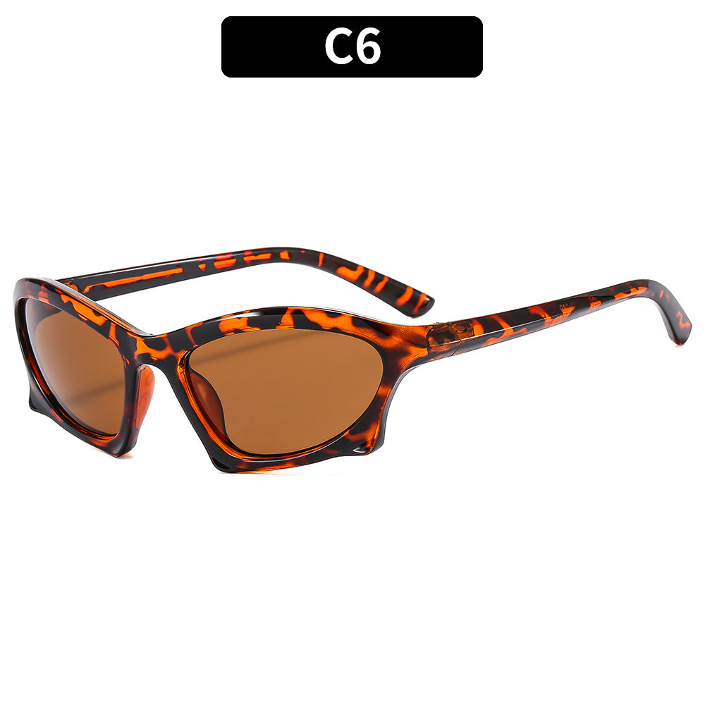 Skulptierte Retro Katzenaugen-Sonnenbrille