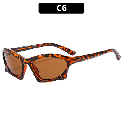 Skulptierte Retro Katzenaugen-Sonnenbrille