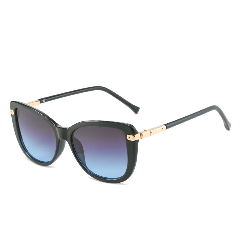 Damen Modische Katzenaugen-Sonnenbrille mit luxuriösem Rahmen Brehn