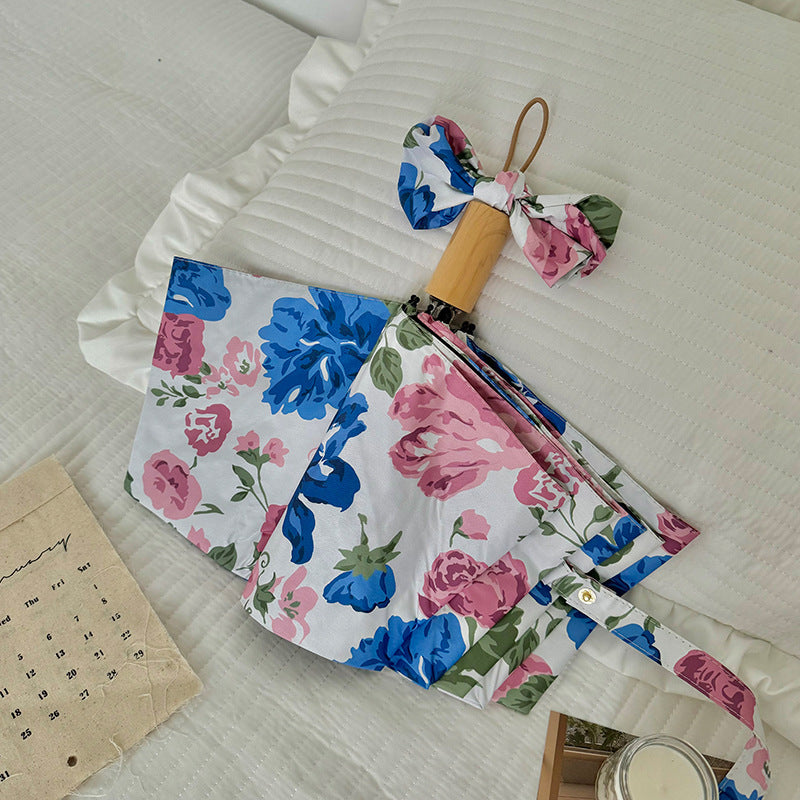 Damen Faltregenschirm mit hochwertigem Blumendesign Brehn