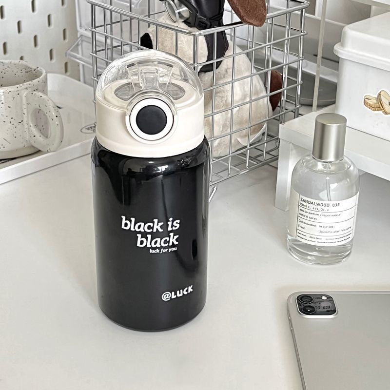 Damen Isoliertrinkflasche mit innovativem Klappdeckel und praktischem Griff Brehn