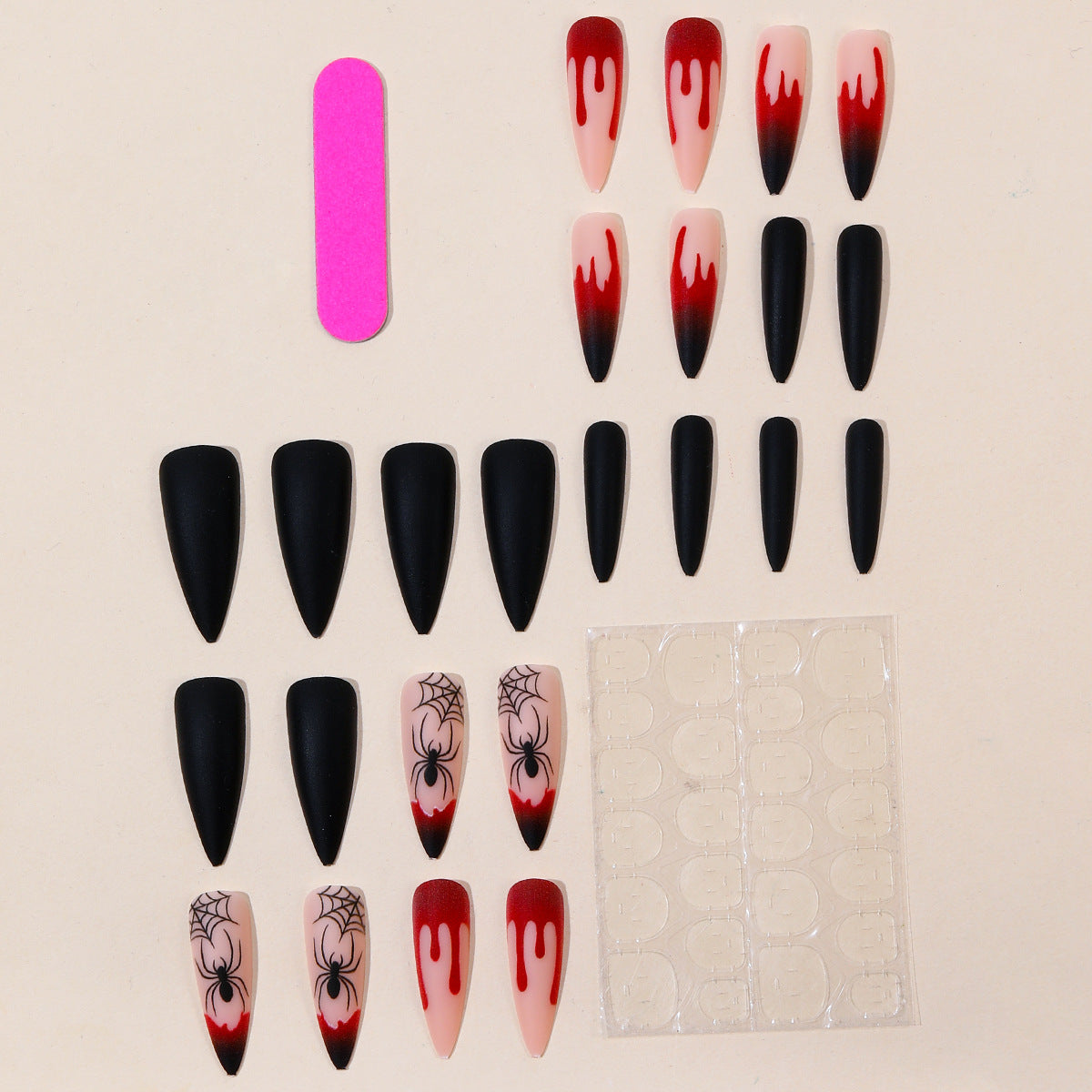 Gothic Halloween-Themen Stiletto Nagel Kunst Verlängerungen Brehn 1789713400