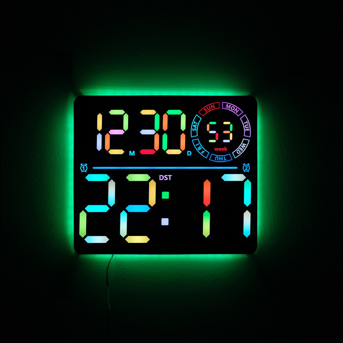 Digitale Wanduhr Brehn