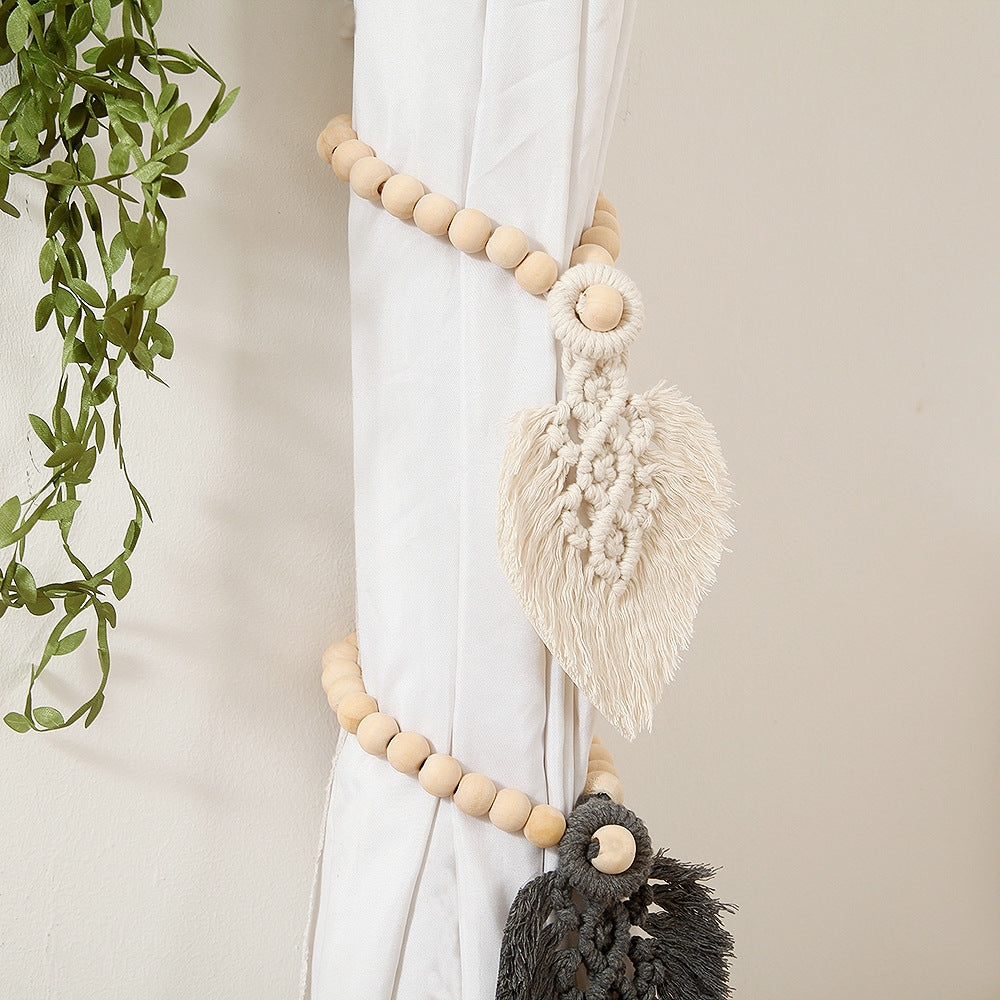 Dekorativer Makramee-Blatt-Wandbehang Brehn
