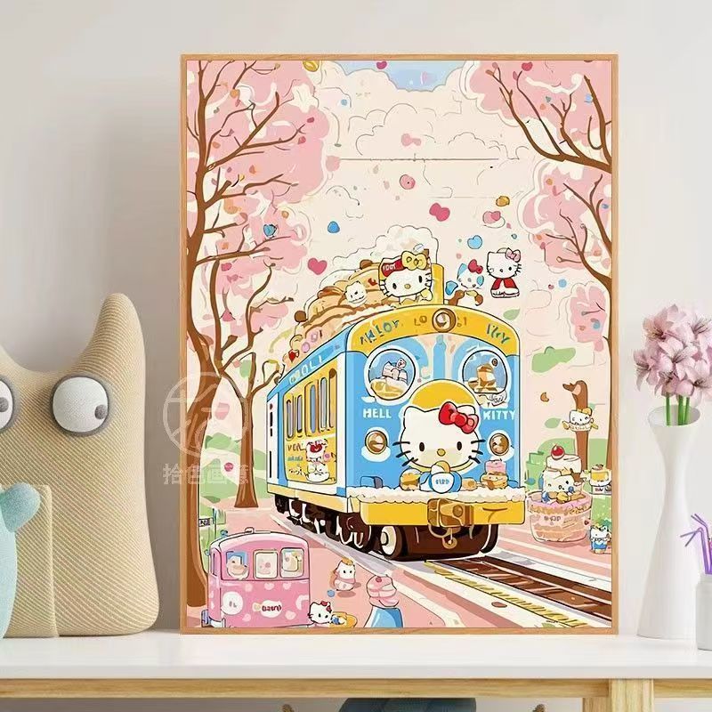 Hello Kitty-Themen Verspielte Wandkunst Brehn