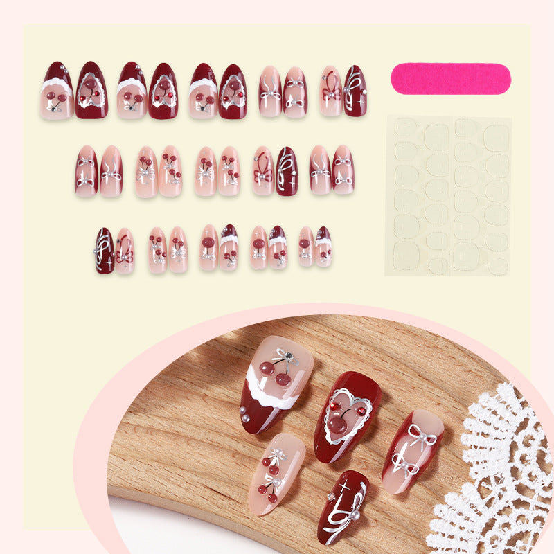 Festliches Dekoratives Press-On Nagelset Brehn