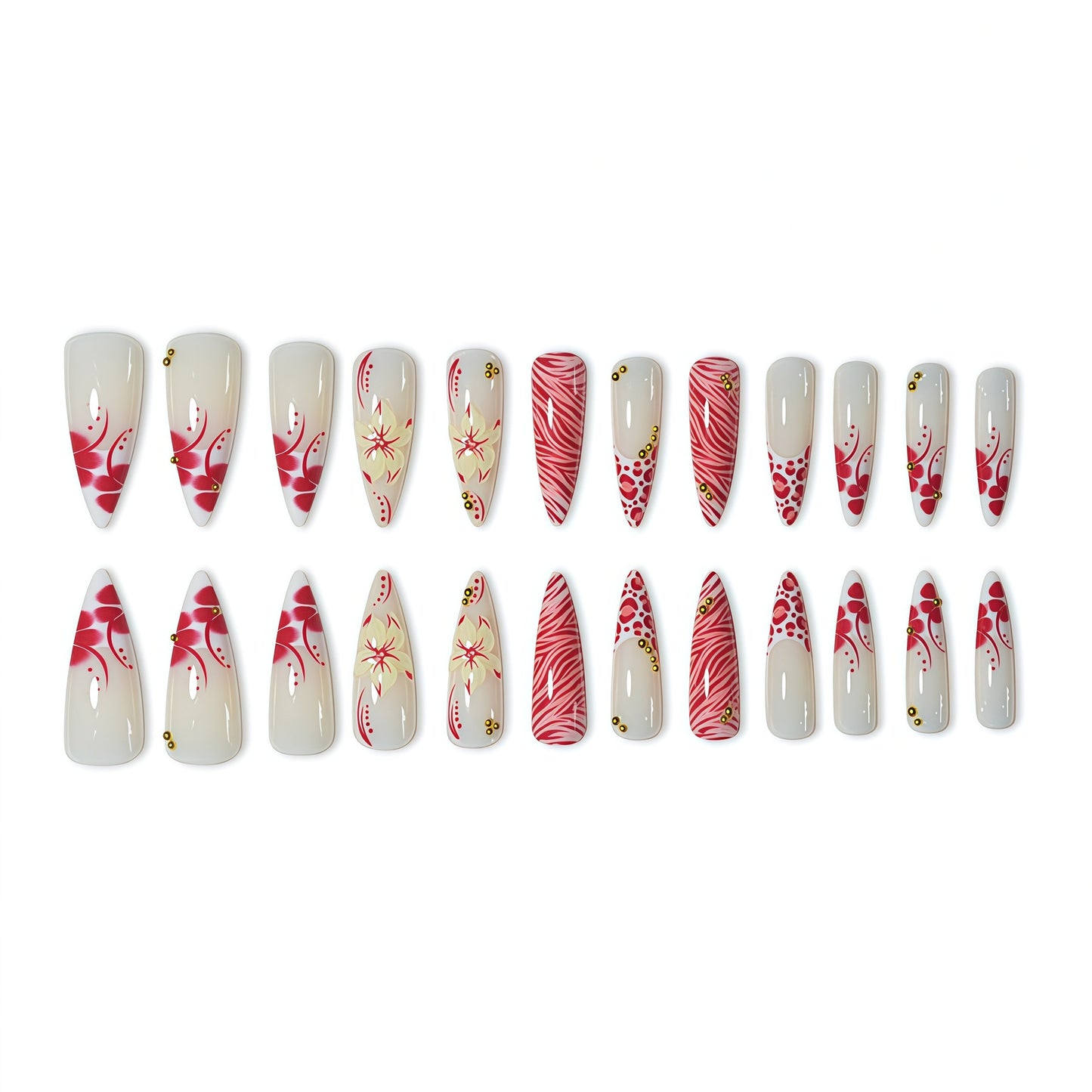 Designer Floral Nail Art Extensions Brehn