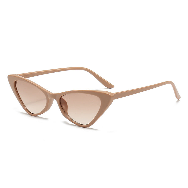 Damen stilvolle Cat-Eye Sonnenbrille mit glänzendem Kunststoffrahmen Brehn