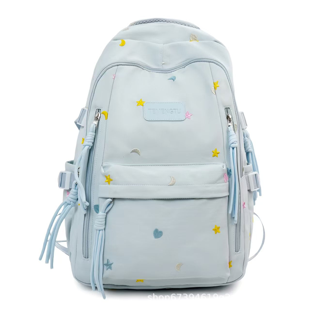 Multi-Taschen Bestickter Rucksack Brehn