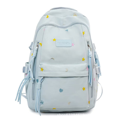 Multi-Taschen Bestickter Rucksack Brehn