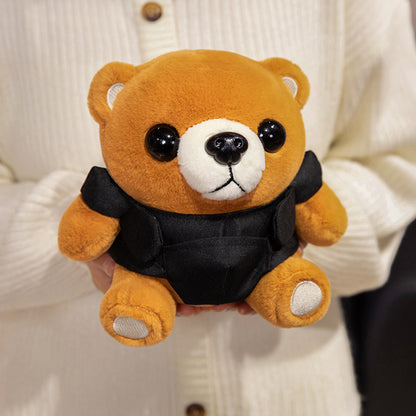Plüsch-Teddybär mit abnehmbarem taktischen Stoffwesten Brehn