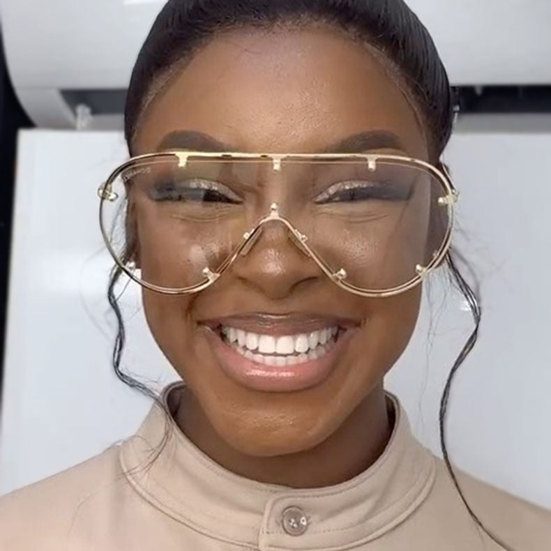 Damen modische oversized Sonnenbrille im stilvollen Retro-Design Brehn