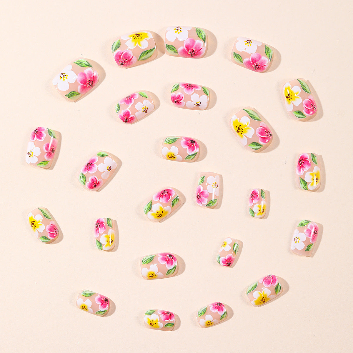 Blumenmuster 3D Nagelkunst Erweiterungen Brehn